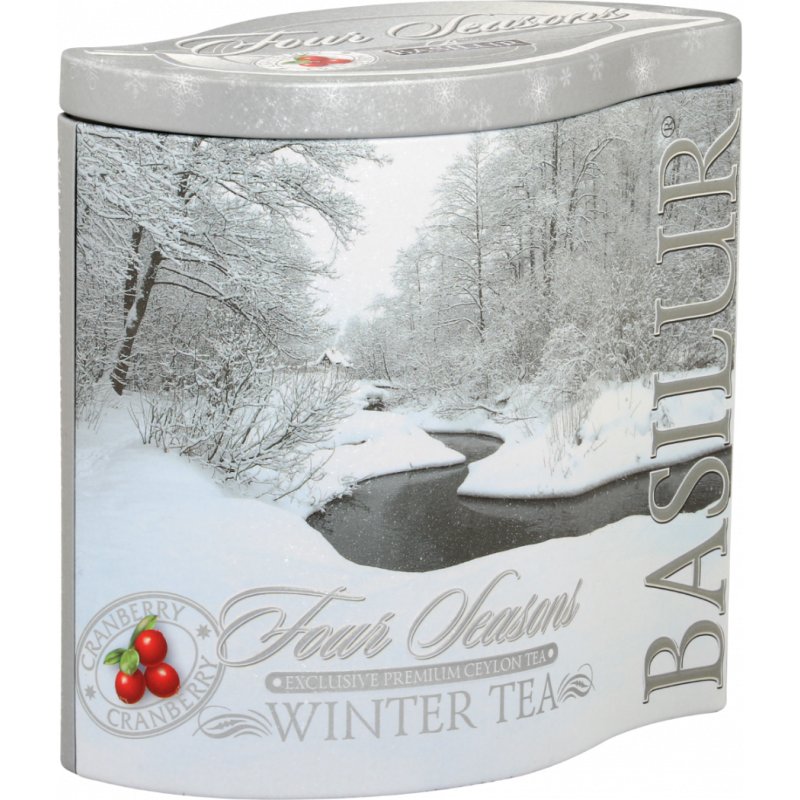 Basilur WINTER TEA czarna herbata CEJLOŃSKA żurawina PUSZKA liściasta - 100 g