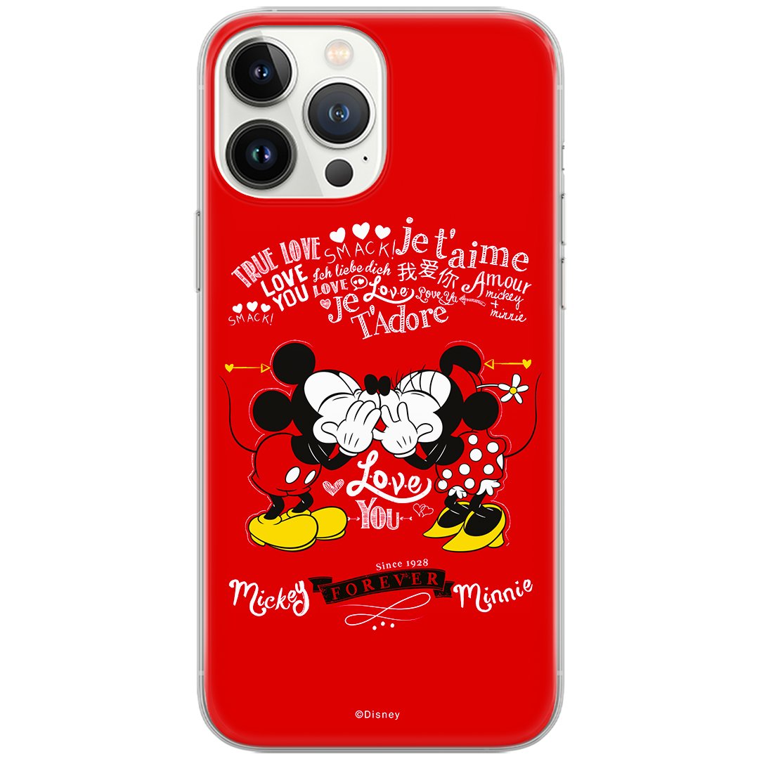 Etui Disney dedykowane do Huawei P30, wzór: Mickey i Minnie 005 Etui całkowicie zadrukowane, oryginalne i oficjalnie licencjonowane