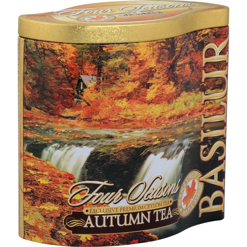 Basilur AUTUMN TEA czarna herbata CEJLOŃSKA syrop klonowy PUSZKA liściasta - 100 g