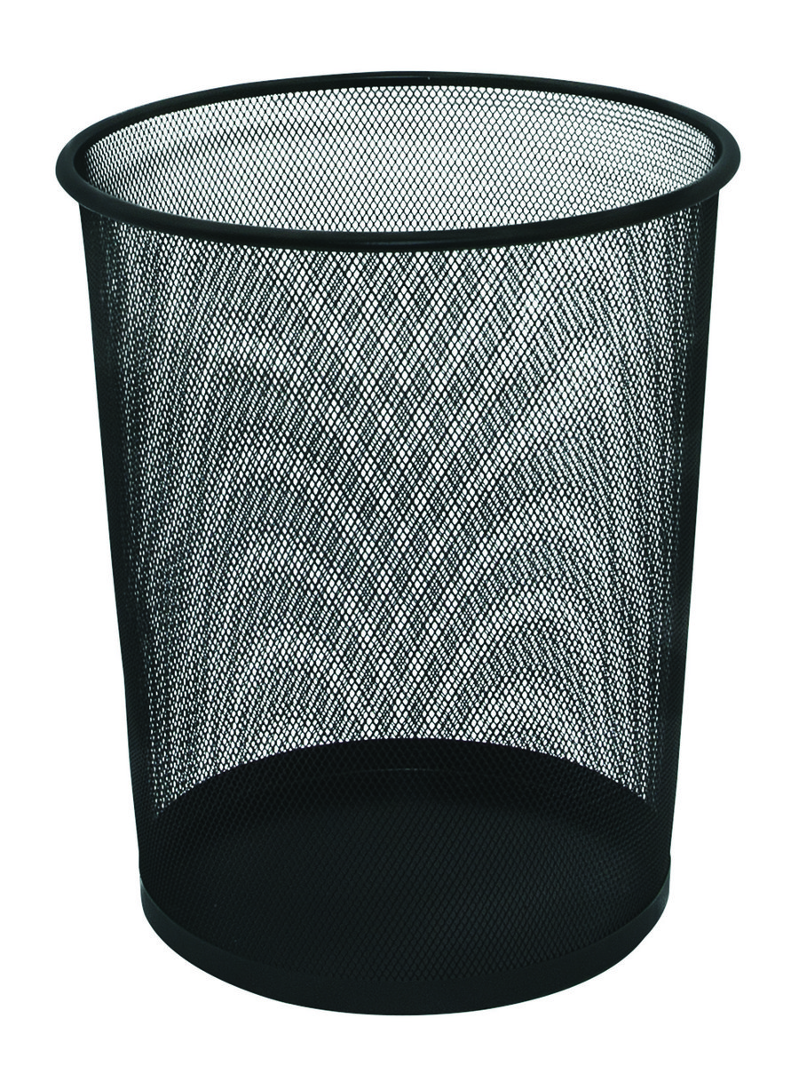 Kosz na śmieci metalowy, 19l, czarny