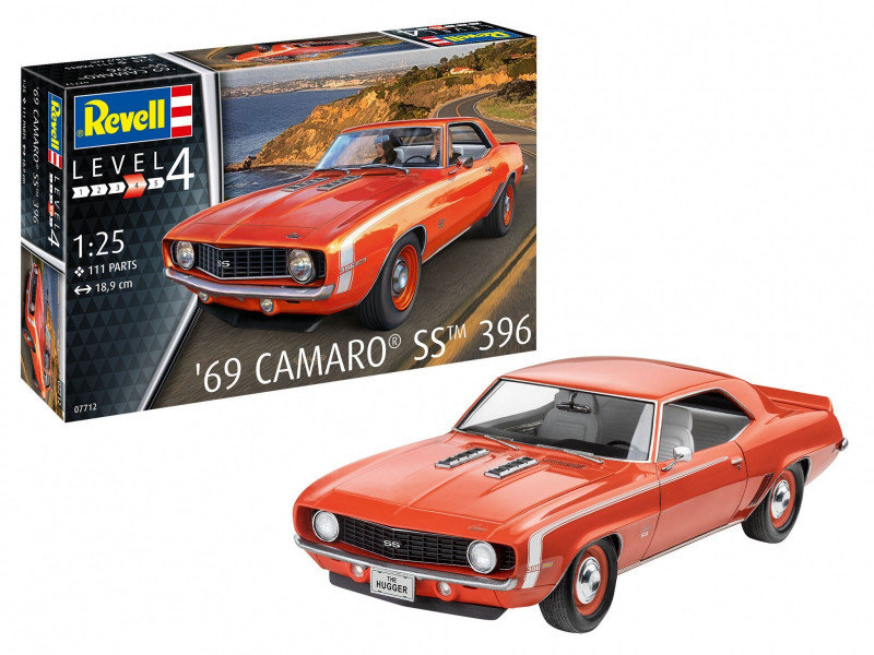 Revell, Samochód 69 camaro ss 1/25, Model plastikowy