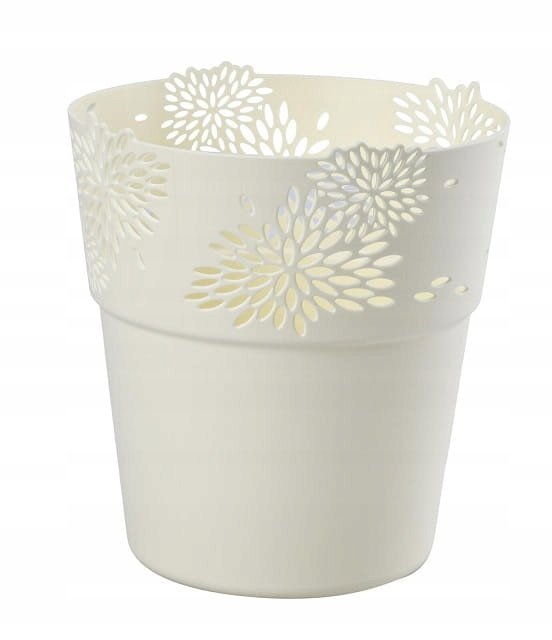 Osłonka ażurowa Aster kremowa 11,5 cm