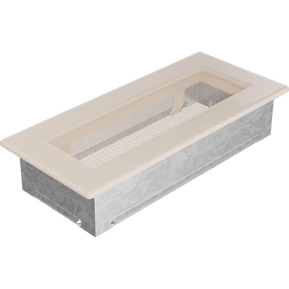Kratki.pl KRATKA KOMINKOWA PROSTOKĄTNA KREMOWA 110X240 MM 24K