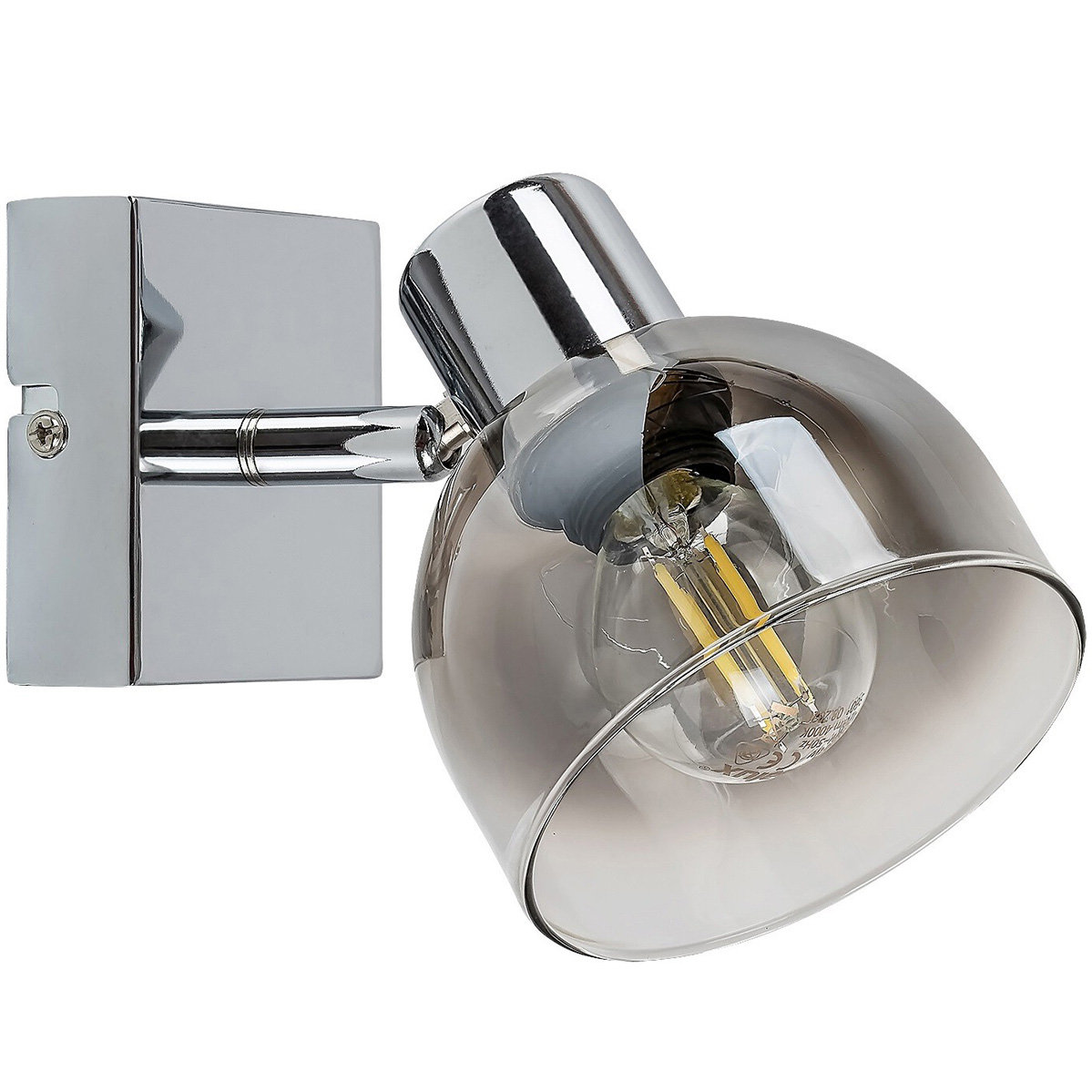 Rabalux Tarien 3248 kinkiet lampa ścienna 1x40W E14 dymiony/chrom