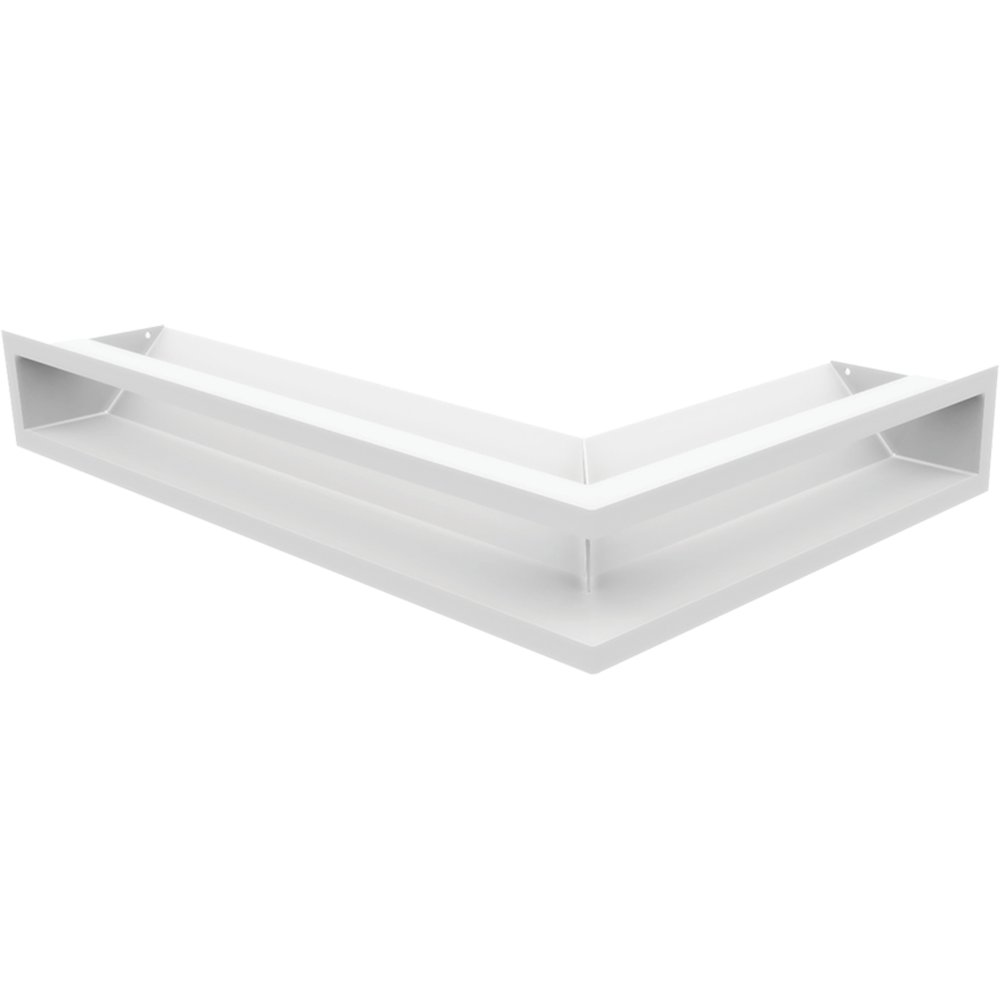 Kratka wentylacyjna kominkowa LUFT narożny lewy 60x40x9 biała Slim