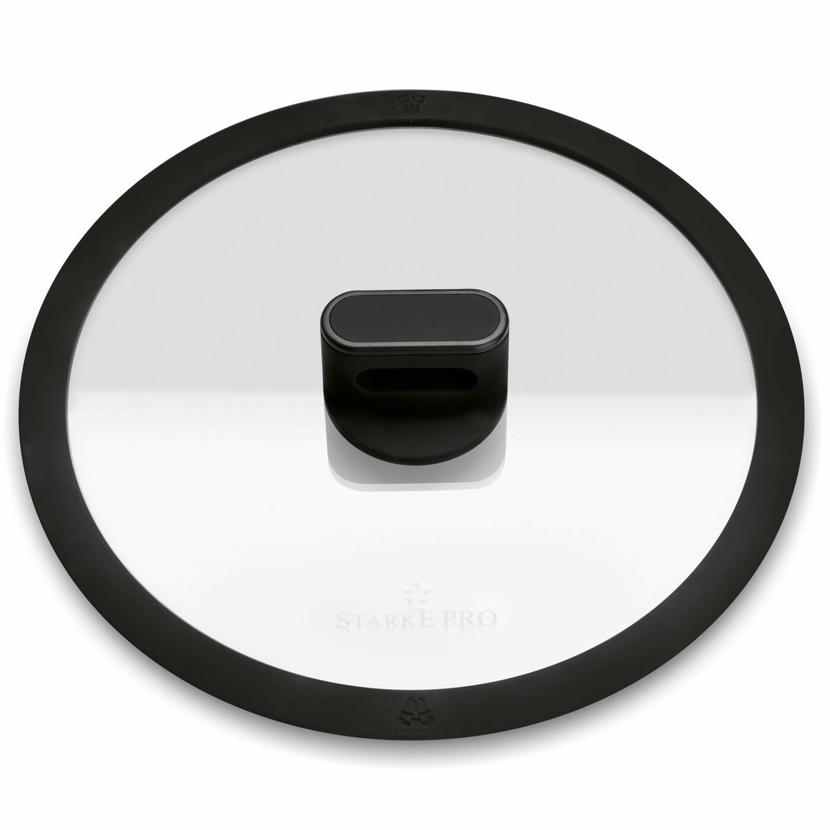 Pokrywka do garnków i patelni z silikonowym rantem Starke Pro 24 cm czarna