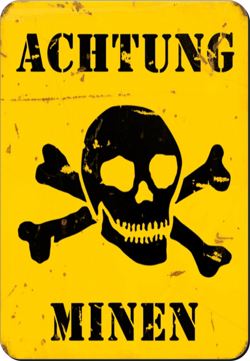 Tabliczka minen 20x28 cm