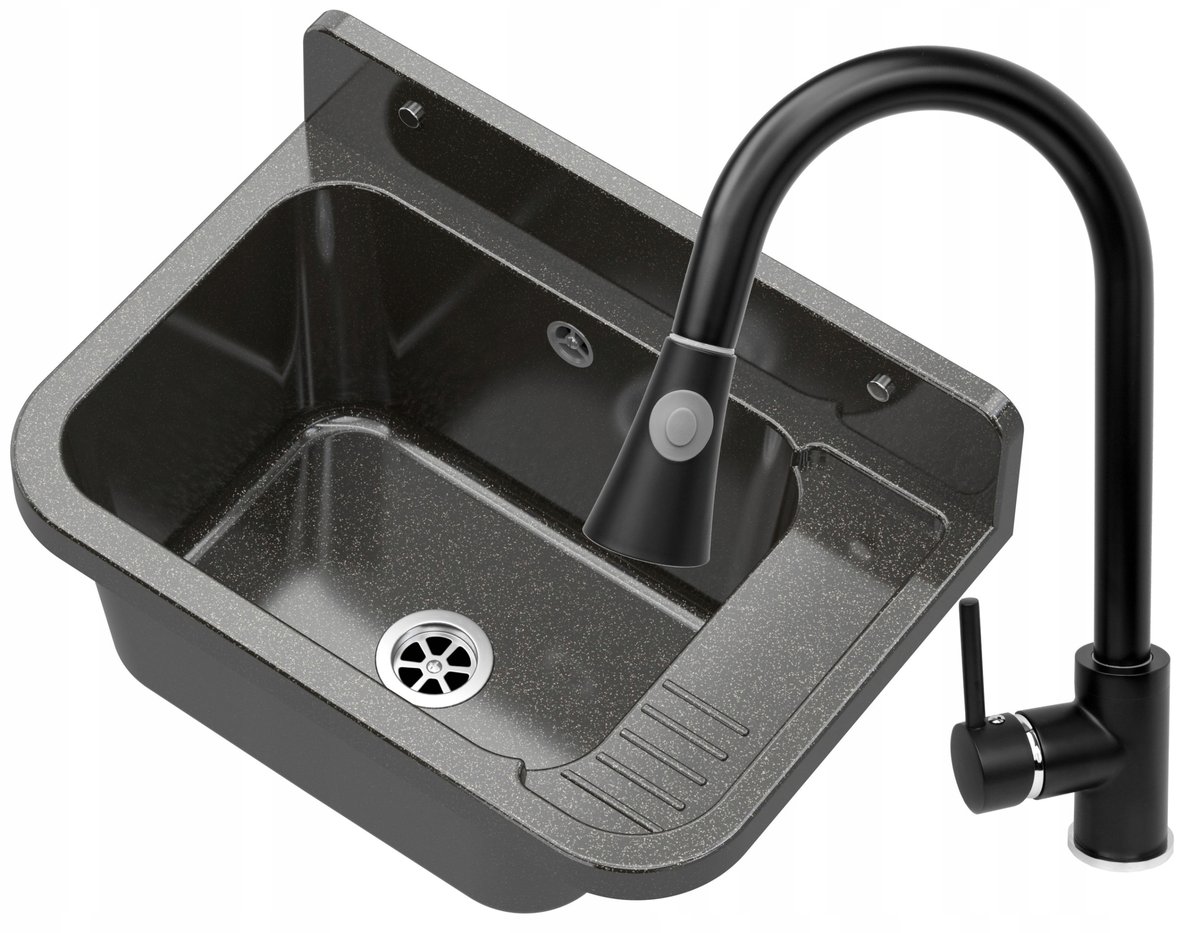 Czarny Zlew Gospodarczy Komora Bateria Wyciągana