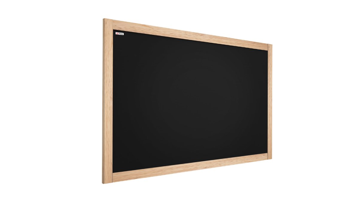 Allboards Tablica kredowa czarna 70x50 cm rama drewniana naturalna TB75NAT