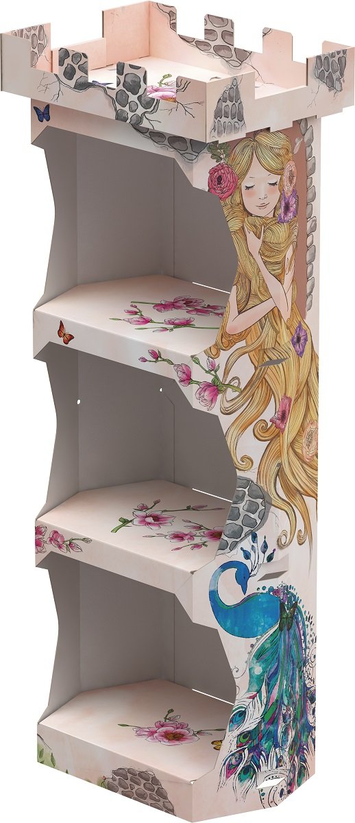 Monumi Lekki I Stabilny Regał Dla Dzieci Display Rakieta 61X142X30Cm 2Kg