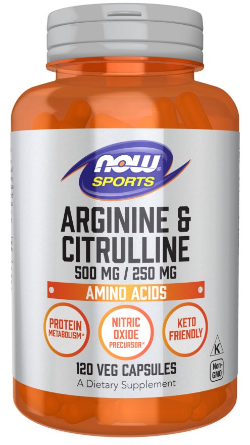 NOW Arginine & Citrulline 120caps(500mg/250mg)