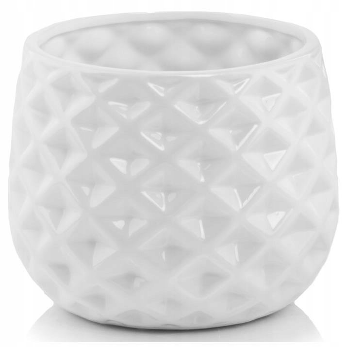 Doniczka Ceramiczna Na Kwiaty 14 Cm Biała