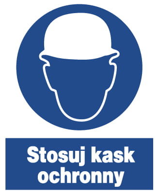 ZNO-3  - ZNAK BHP nakazu - Stosuj kask ochronny