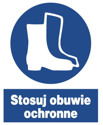ZNO-8 - ZNAK BHP nakazu - Stosuj obuwie ochronne
