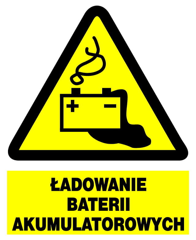 Zoo-55 Znak Bhp Ładowanie Baterii Akumulatorowych