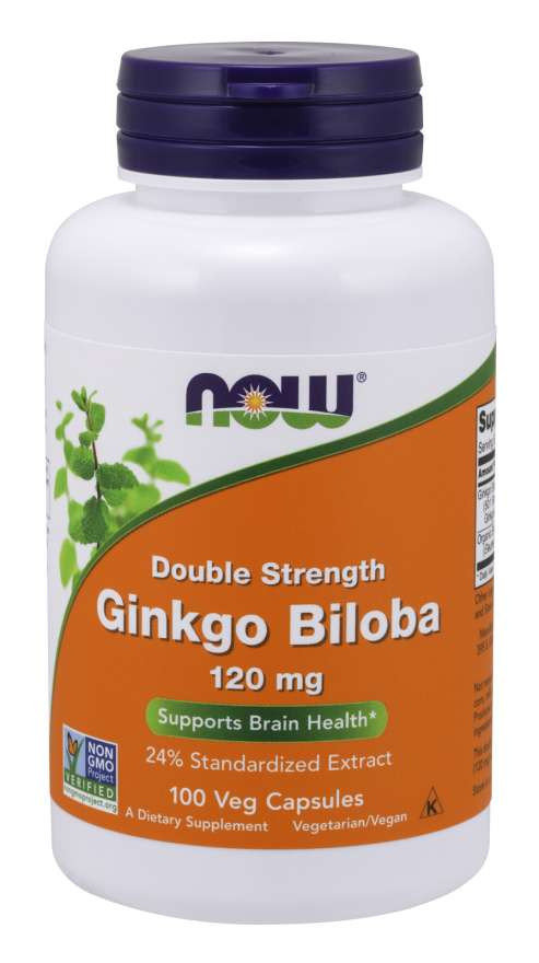 Now Foods GINKGO BILOBA 120mg 100 kaps GIKNGO/100/KAP/