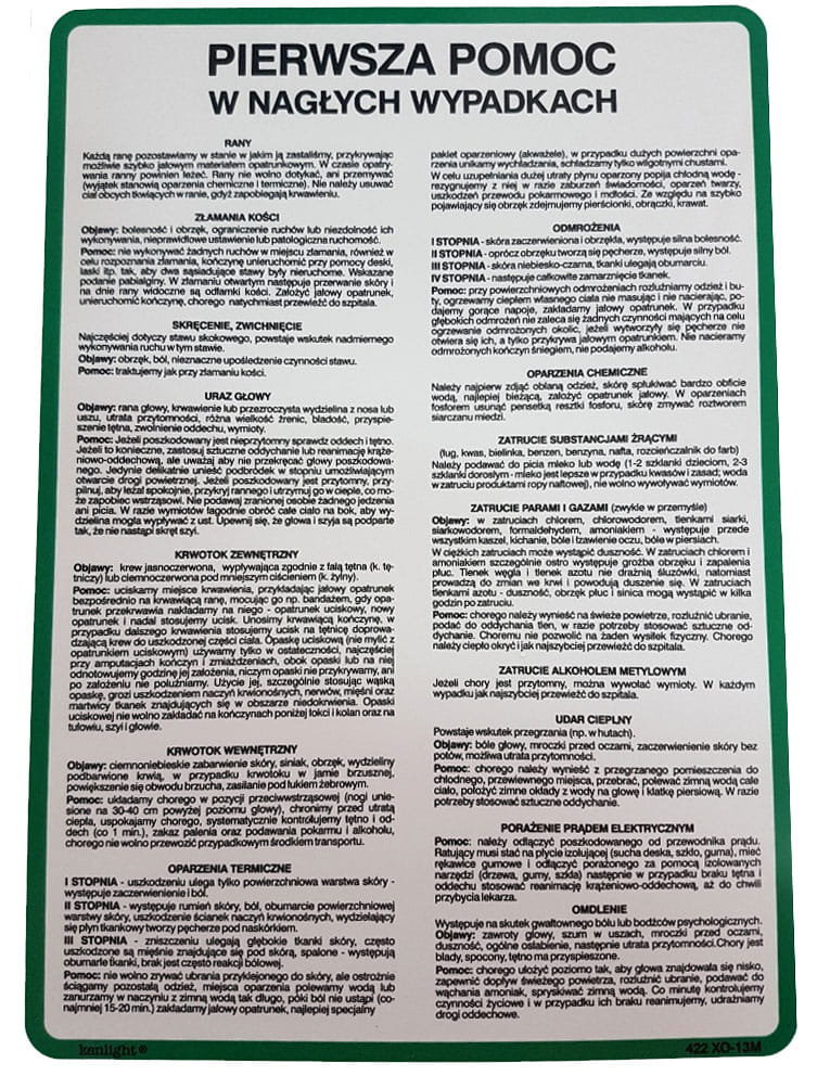 Instrukcja 23 Bhp Pierwsza Pomoc Nagłych Wypadkach