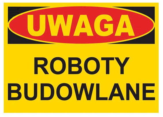 Bto-1 - Znak Tablica Budowlana - Roboty Budowlane