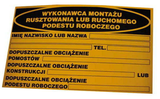 Bti-4 - Znak - Wykonawca Montażu Rusztowania
