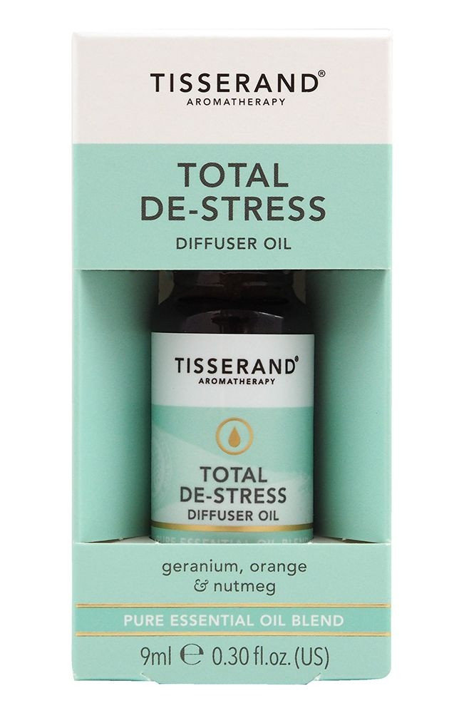Tisserand Total De-Stress Diffuser Oil - Geranium + Pomarańcza + Gałka muszkatołowa (9 ml)