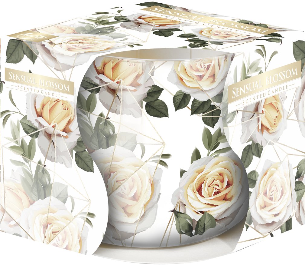 BISPOL Świeca w szkle SN71S-59, ZMYSŁOWY KWIAT