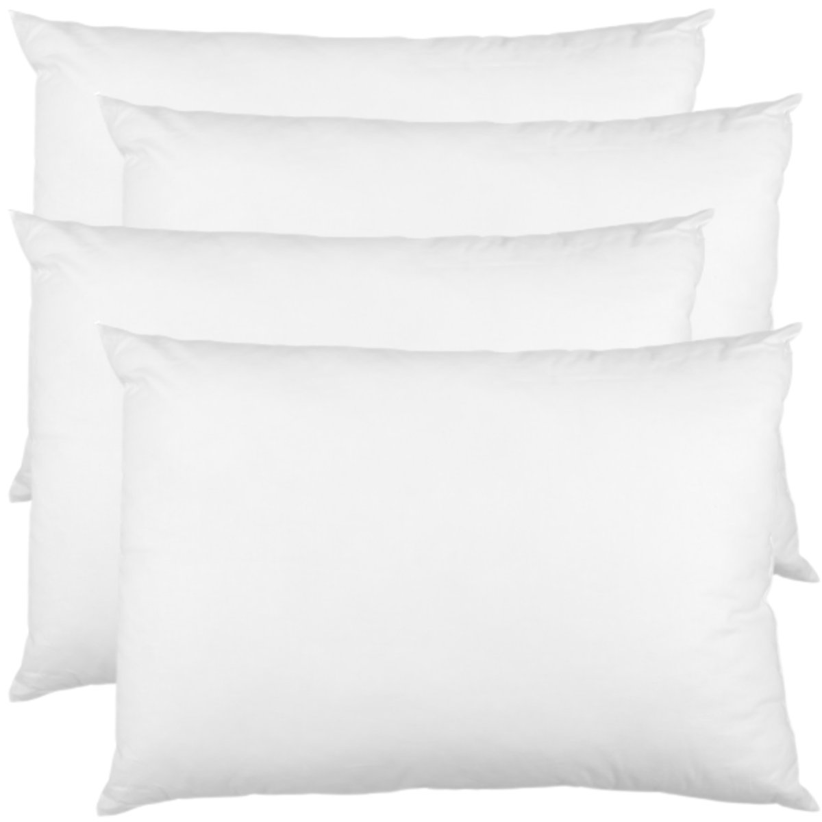 Poduszka Z Mikrofibry 50X70Cm Do Spania, Biała Pikowana, Zestaw 4Szt