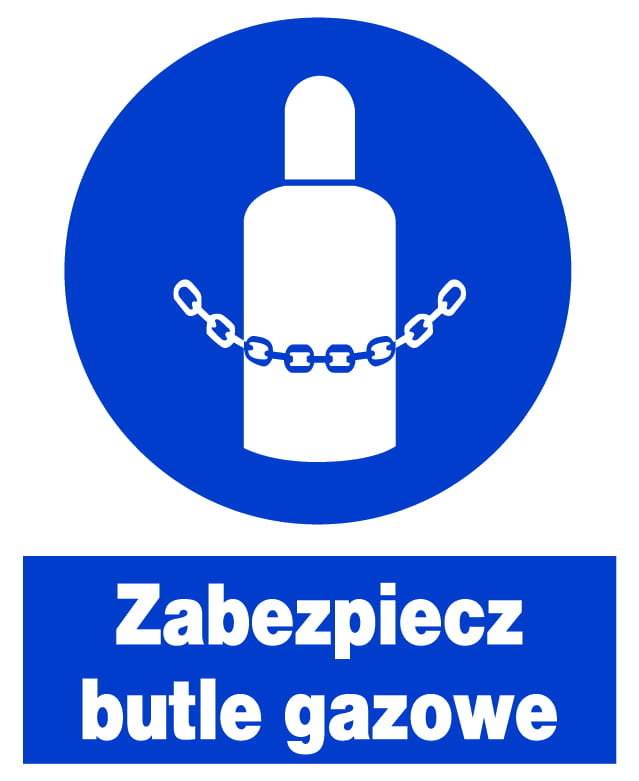 Zno-38 Znak Bhp Nakazu  Zabezpiecz Butel Gazowe