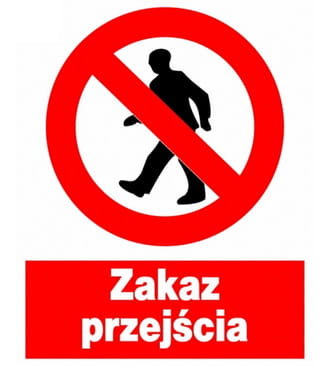 Zzo-21 Znak Tabliczka Bhp Zakaz Przejścia