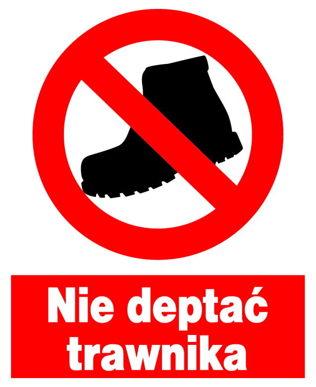 Zzo-26 Znak Tabliczka Bhp Nie Deptać Trawnika