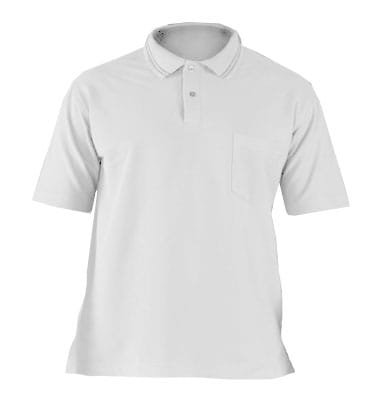 LEBER HOLLMAN biała white koszulka robocza polo__S