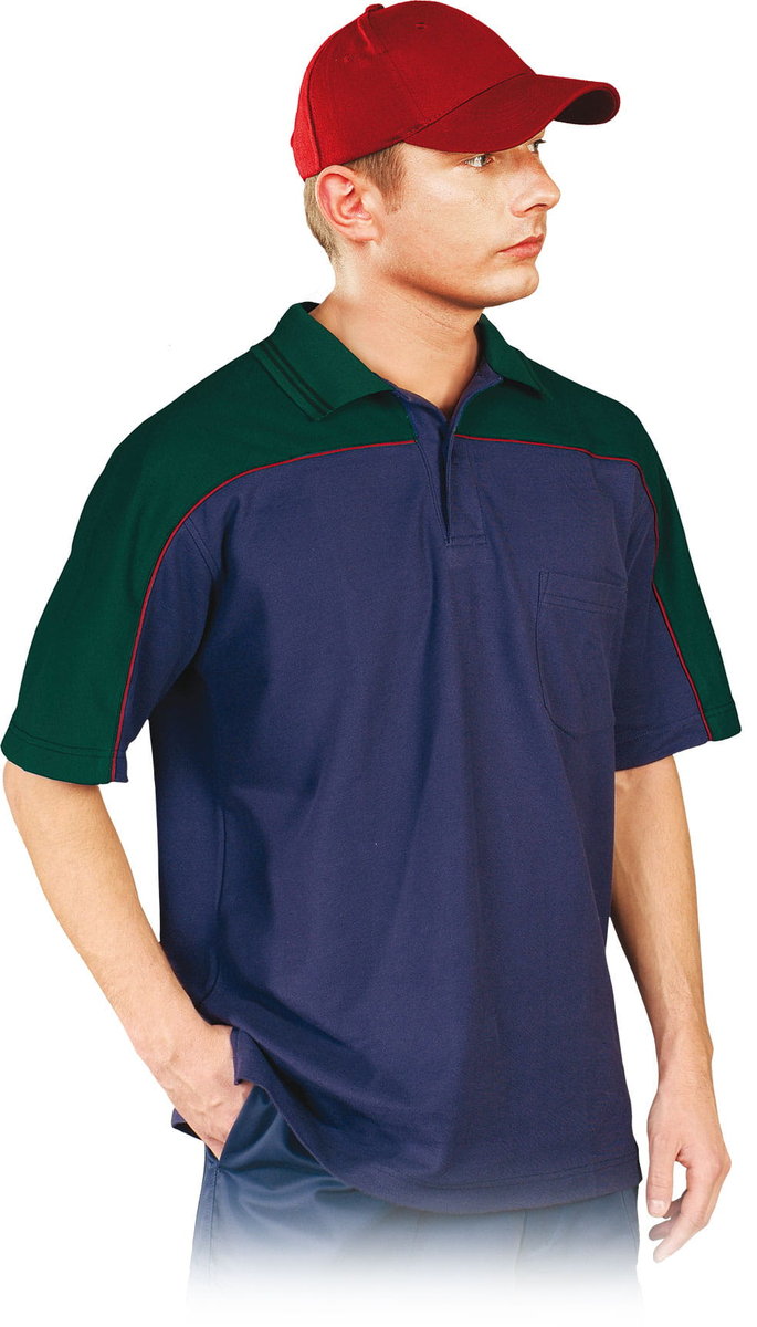 POLO-FOREST koszulka robocza granat green polo - S