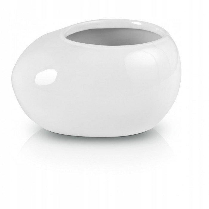 Osłonka doniczki Oval wewnętrzna 22 cm biała