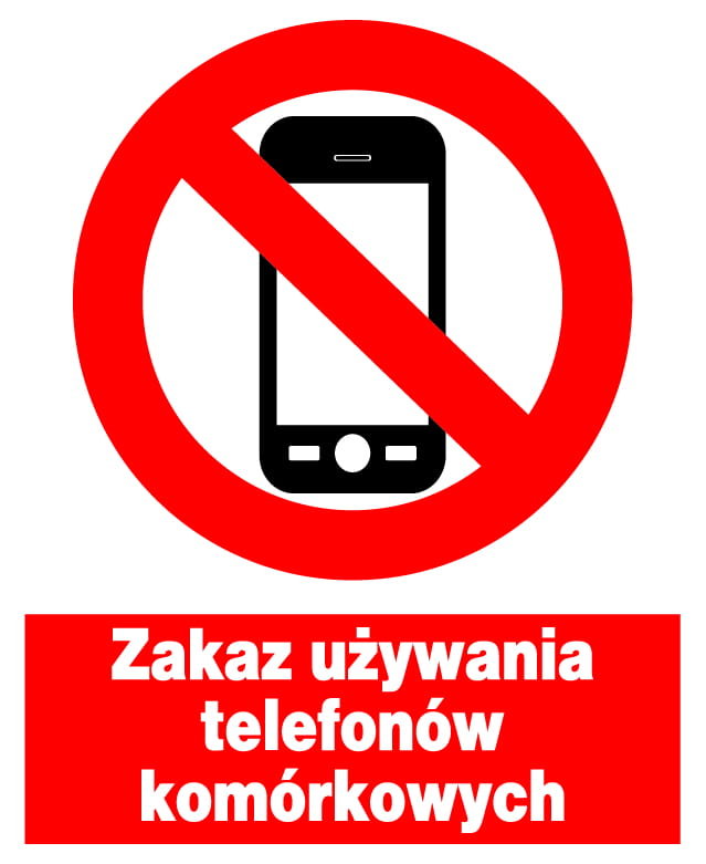Zzo-30 Znak Zakaz Używania Telefonów Komórkowych