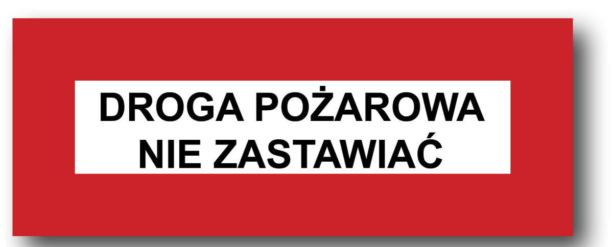 Zp-36 Znak Ppoż 14X36 Droga Pożarowa Nie Zastawiać