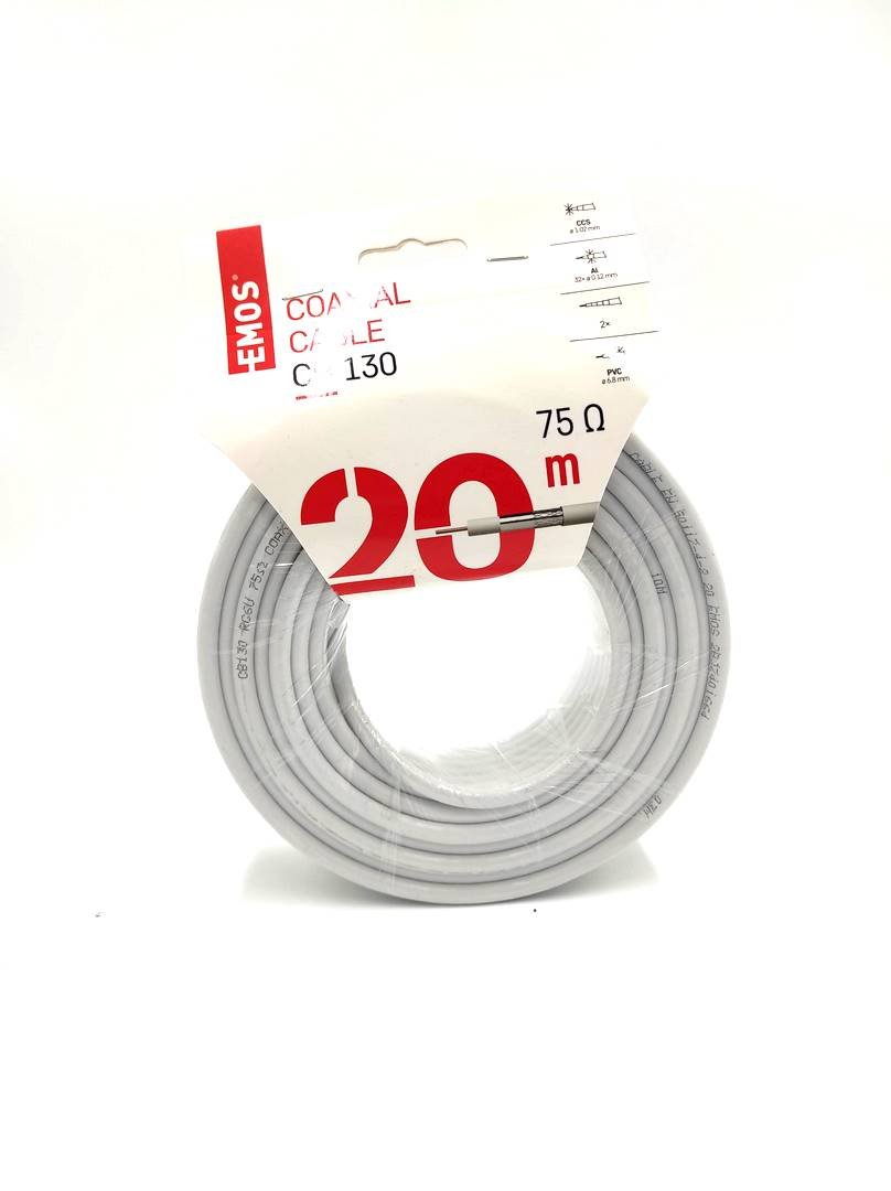 Emos CB130, 20 m kabel koncentryczny CB130