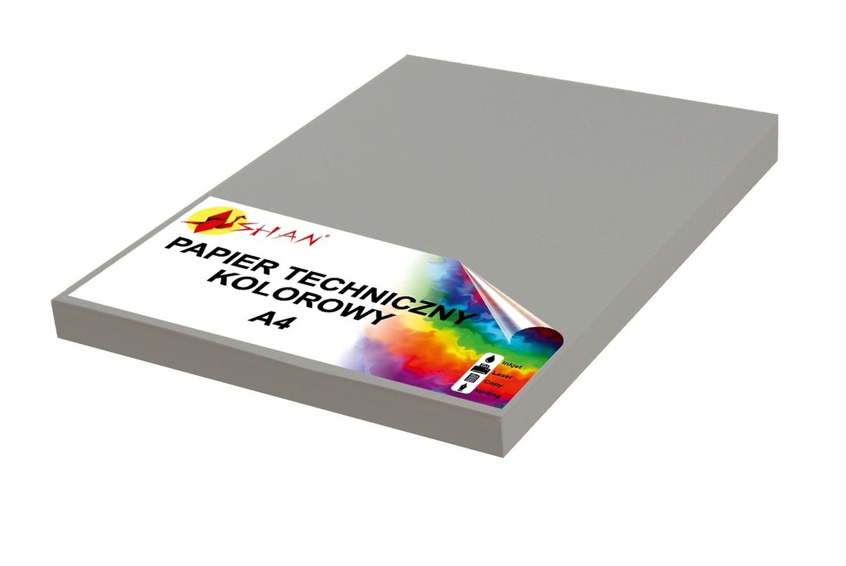 Papier Techniczny A4 180G Szary Cementowy 50 Arkuszy