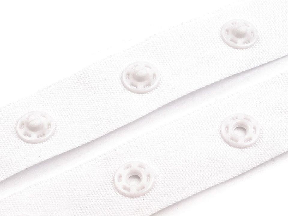 Zatrzaski Na Taśmie 18 Mm ( 1Mb ) Biała