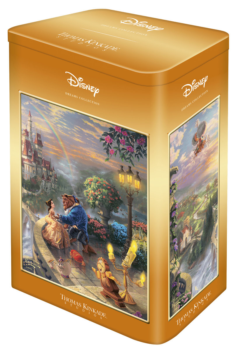 Schmidt Spiele Spiele 59926 Thomas Kinkade, Disney, Beauty and Beast, 500 elementów puzzle w nostalgicznym pudełku, kolorowe 59926