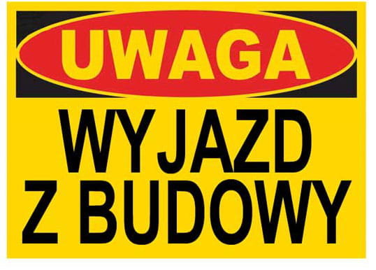 Bto-35  - Znak Tablica Budowlana Wyjazd Z Budowy