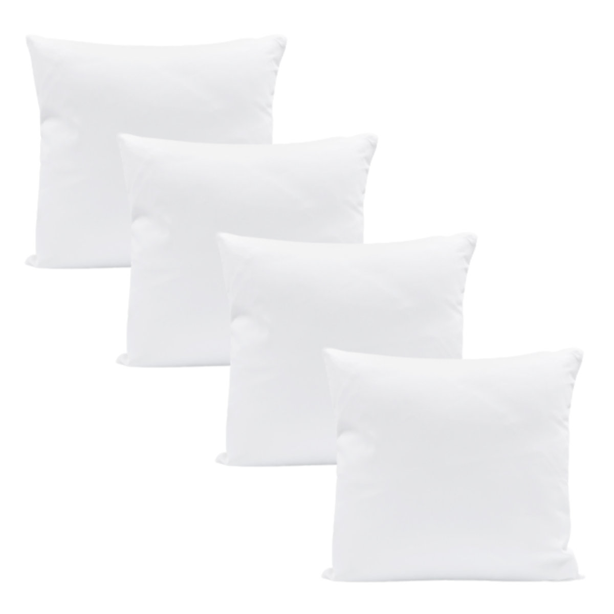 Poduszka Z Mikrofibry 40X40Cm Do Spania, Biała Pikowana, Zestaw 4Szt