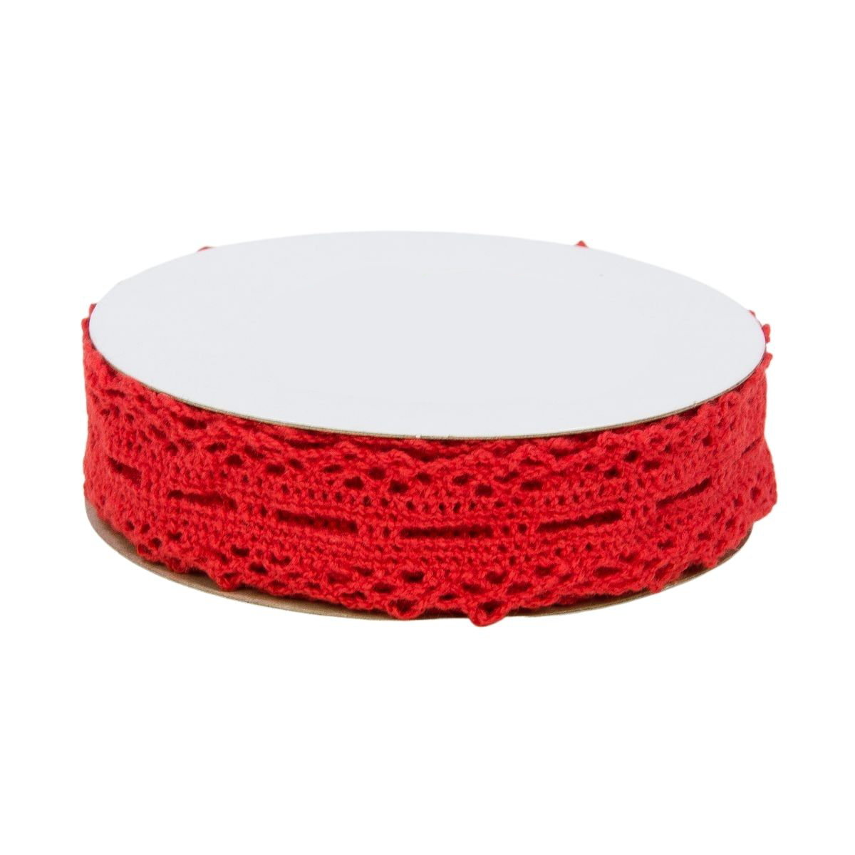 Wstążka Koronka Czerwona 20mm x 5y