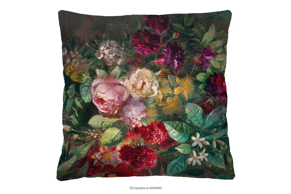 Kolorowa poduszka w kwiaty 40x40 HUNGA