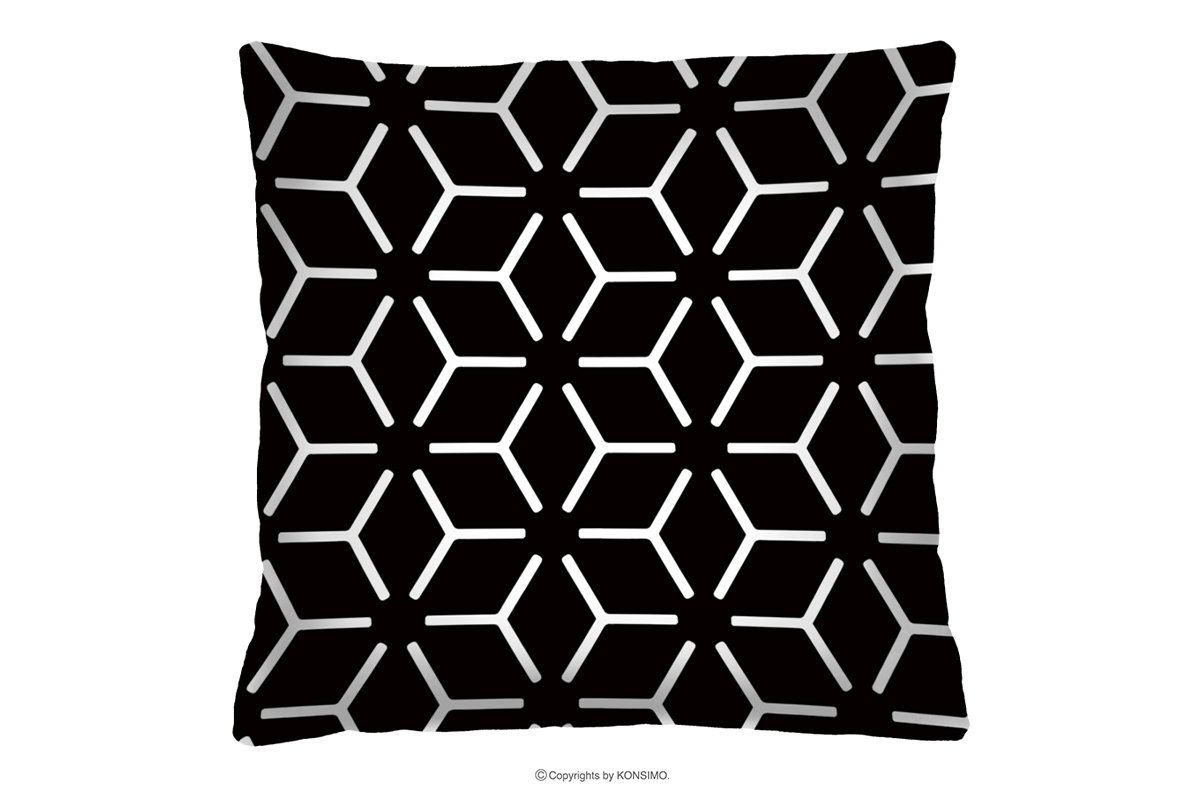 Poduszka nowoczesna czarnobiała HIRTI