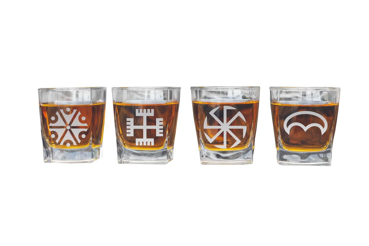 Symbole Słowian Zestaw 4 Szklanek Do Whisky