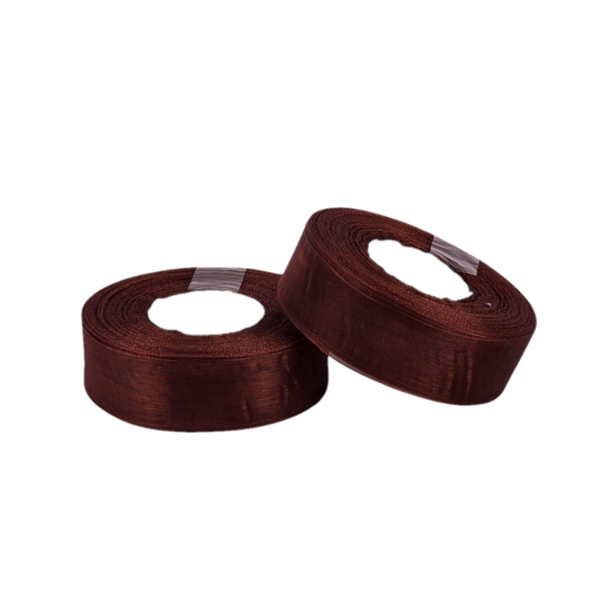 Wstążka Organza Brązowa Brązowy 25mm x 36y