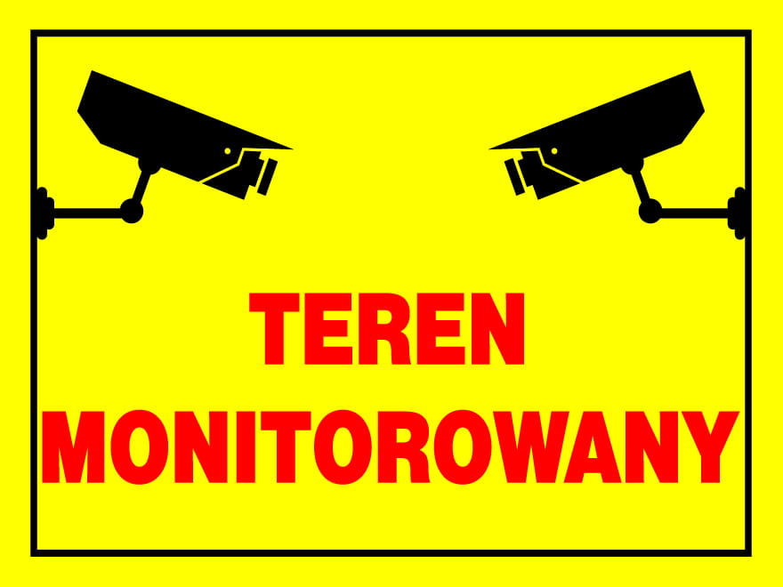 Zi-44 - Znak Tablica - Teren Monitorowany - Kamery