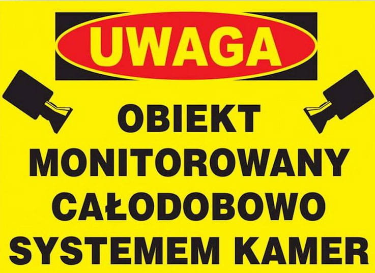 Zi-12 Znak Tablica Obiekt Monitorowany Całodobowo