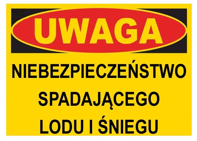 Zi-15 Znak  - Niebezpieczeństwo Spadającego Śniegu