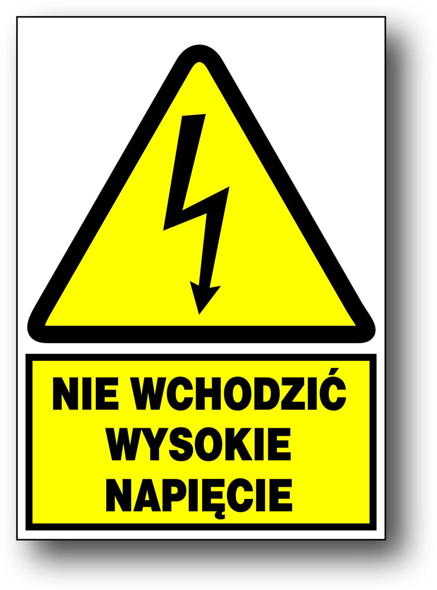 Zeo/A-9 Znak 15X21 Nie Wchodzić. Wysokie Napięcie