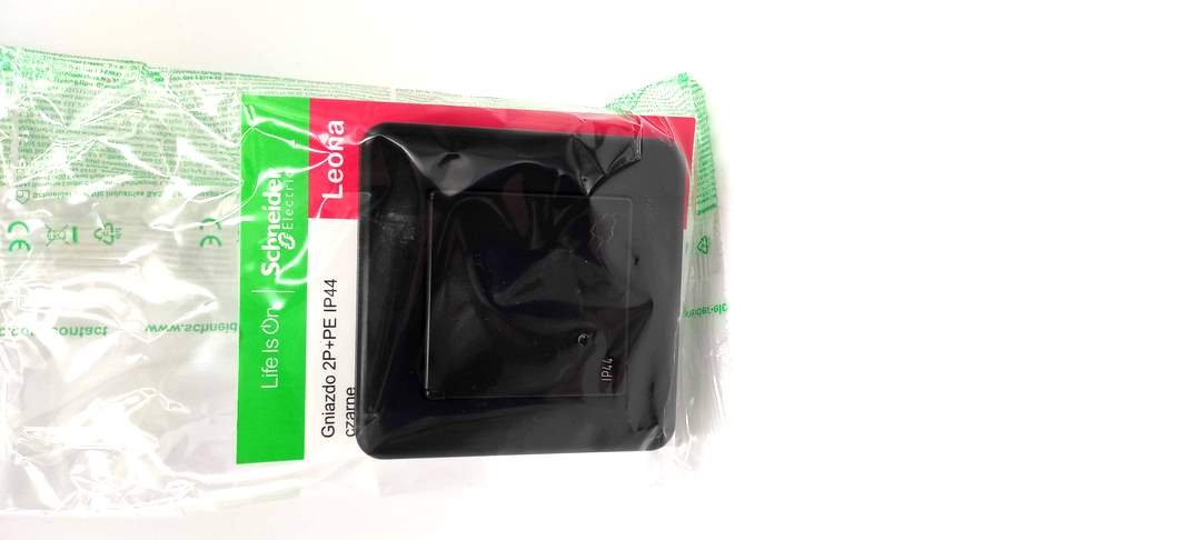 Gniazdo pojedyncze IP44 LEONA antracyt SCHNEIDER